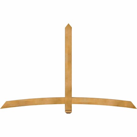 Ekena Millwork Bellingham Rough Sawn Timber Gable Bracket, Western Red Cedar, 84"W x 53"H x 4"D x 4"F, 15/12 Pitch GBW084X53X0404BEL00RWR